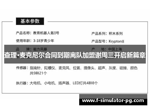 查理·麦克尼尔合同到期离队加盟谢周三开启新篇章 查理·麦克尼尔合同到期离队加盟谢周三开启新篇章